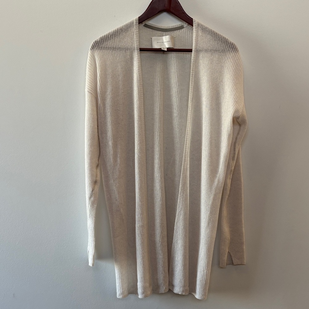 Brochu Walker Ivory Ribbed Cardigan